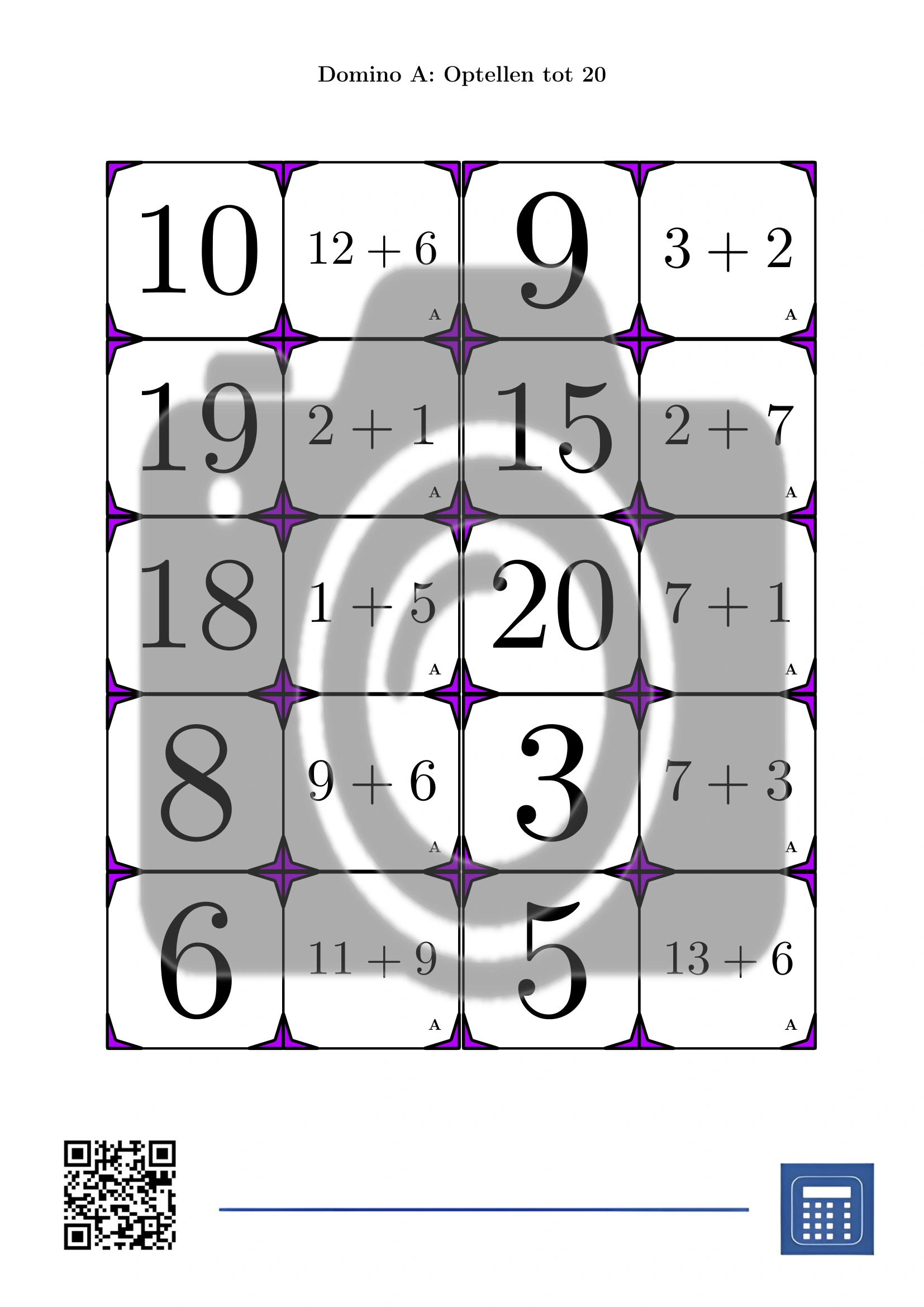 Domino: Optellen tot 20 - Afbeelding 2