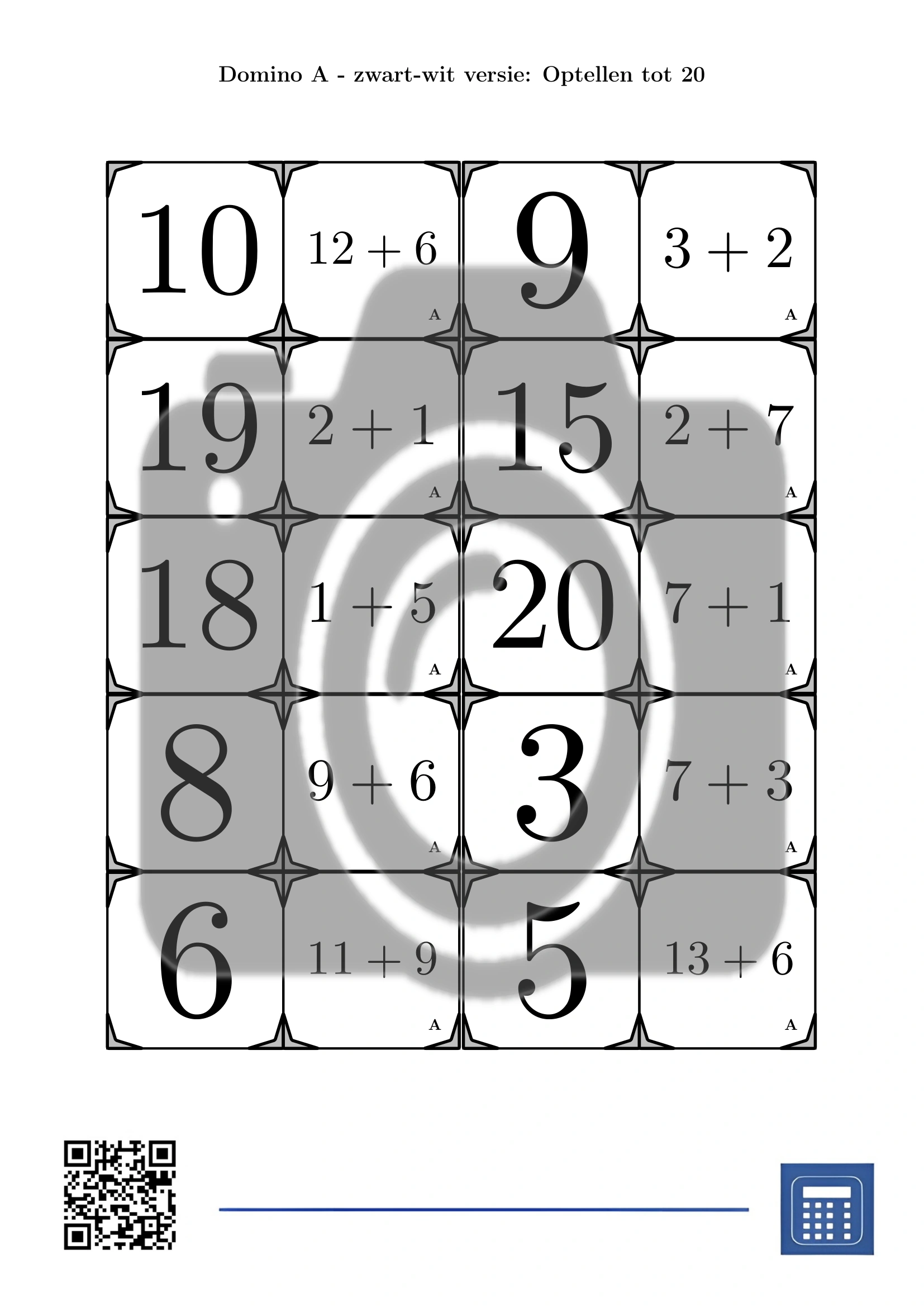 Domino: Optellen tot 20 - Afbeelding 3