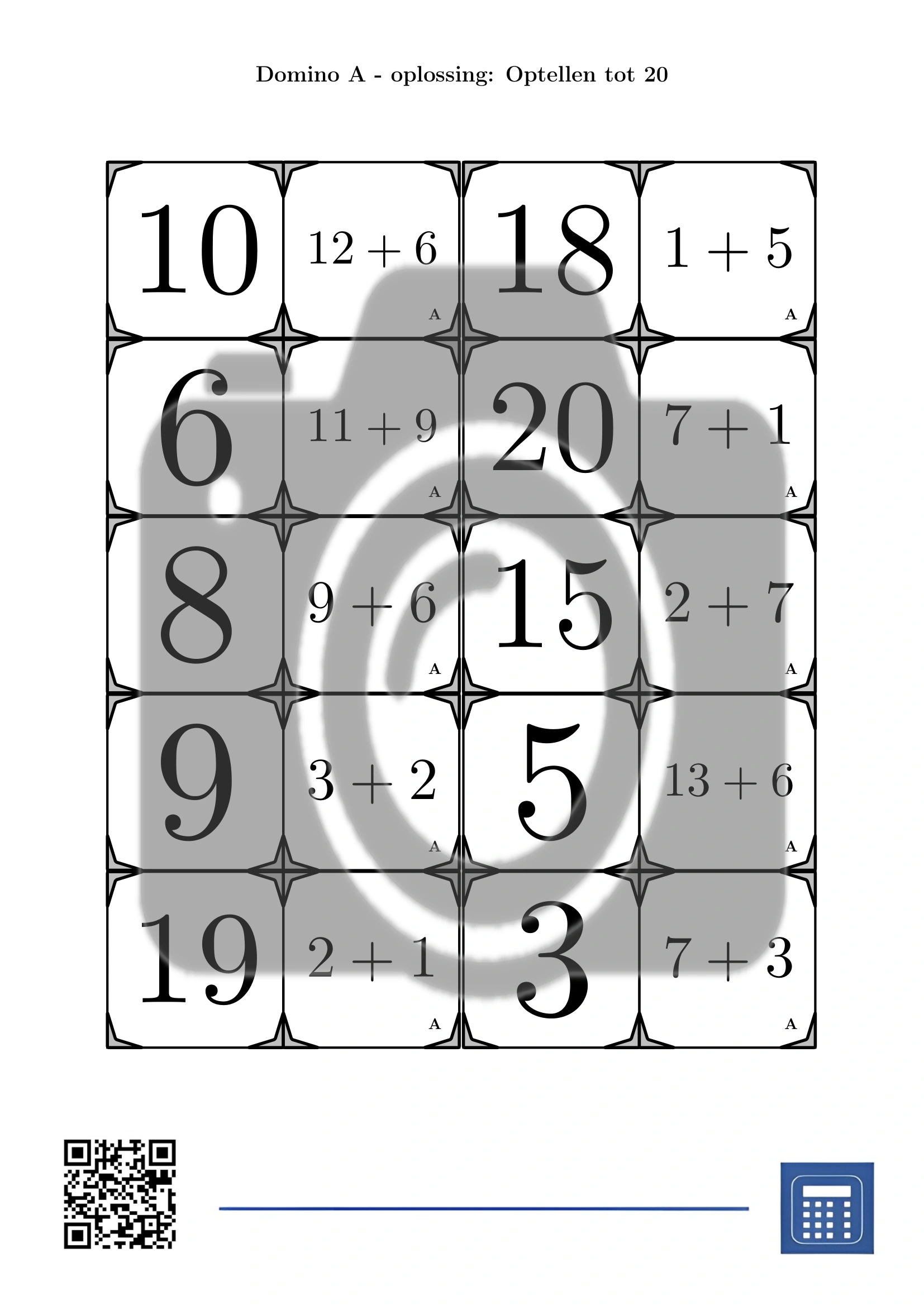 Domino: Optellen tot 20 - Afbeelding 4