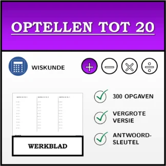 Werkblad: Optellen tot 20