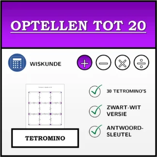 Tetromino: Optellen tot 20