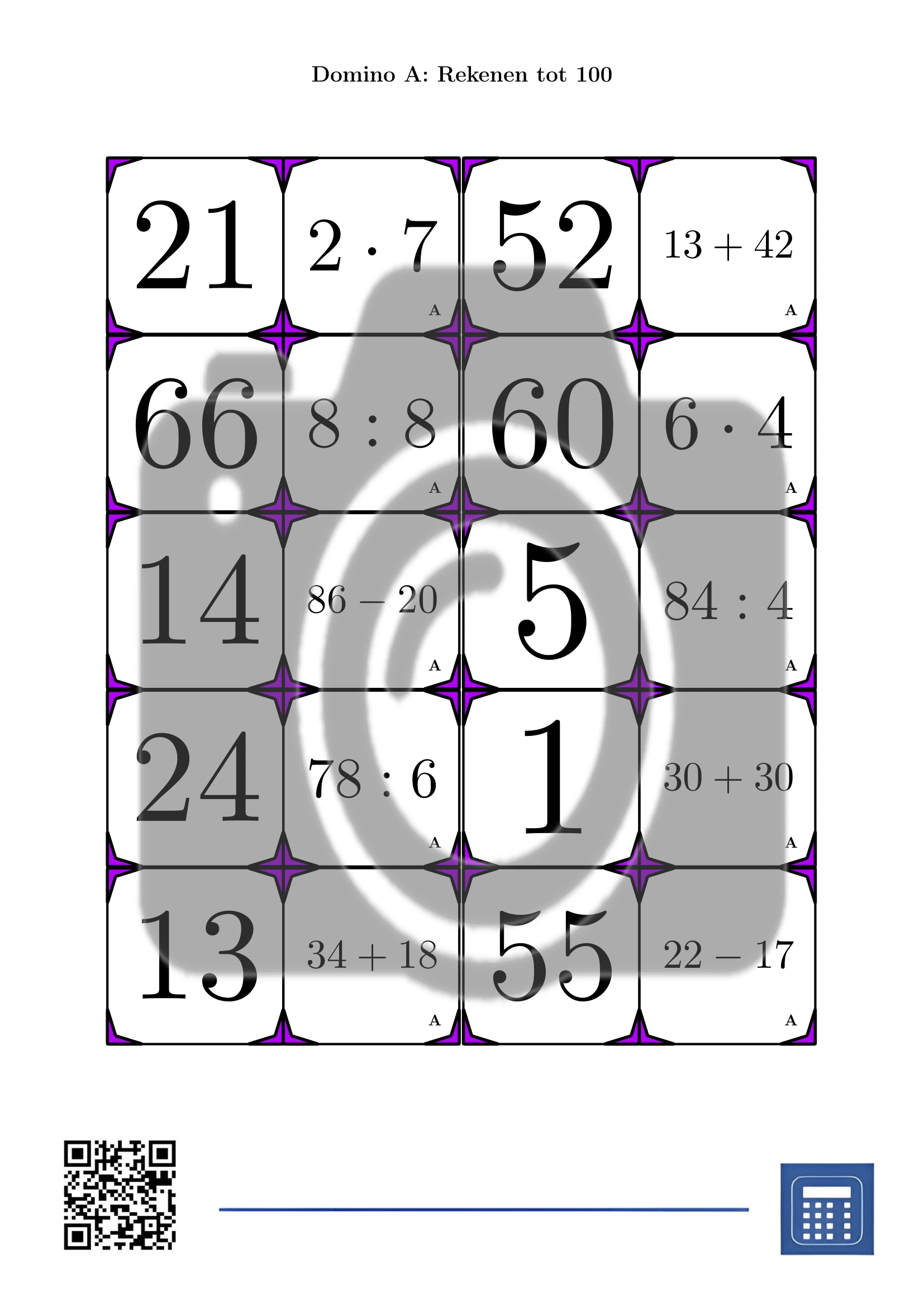 Domino: Rekenen tot 100 - Afbeelding 2