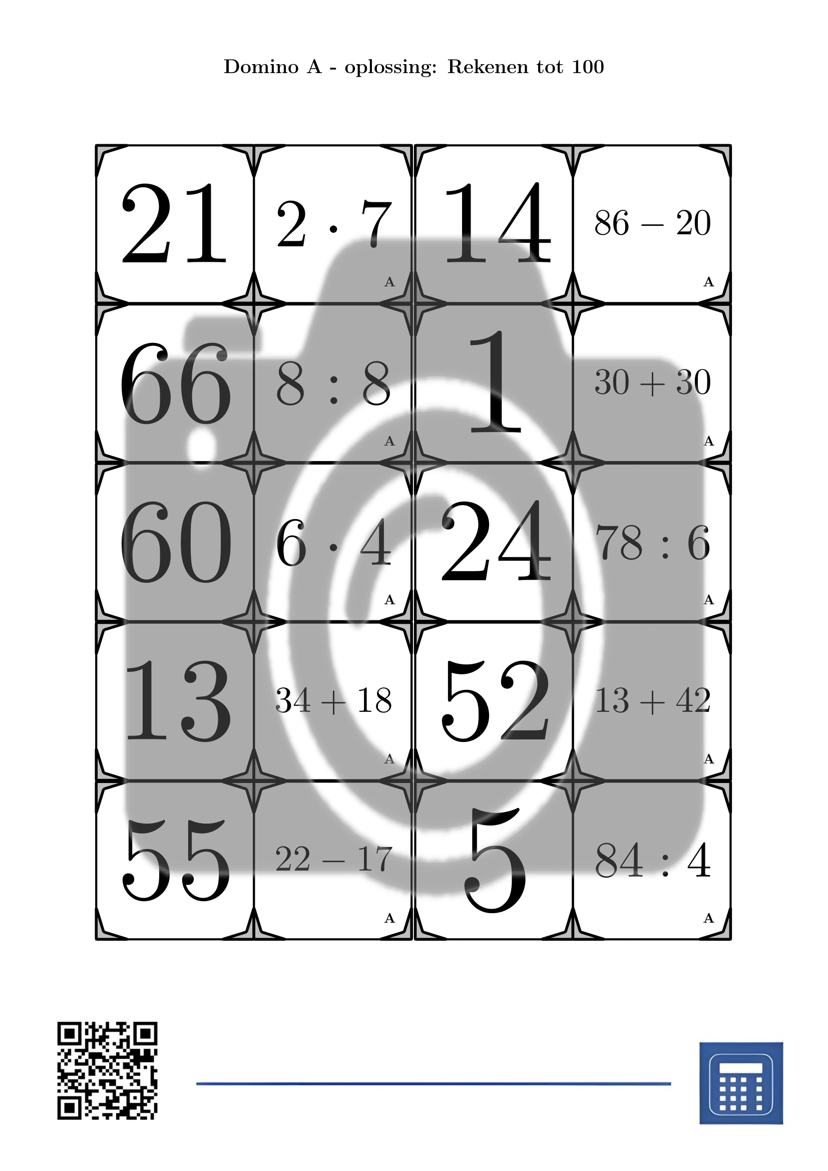 Domino: Rekenen tot 100 - Afbeelding 4
