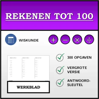 Werkblad: Rekenen tot 100