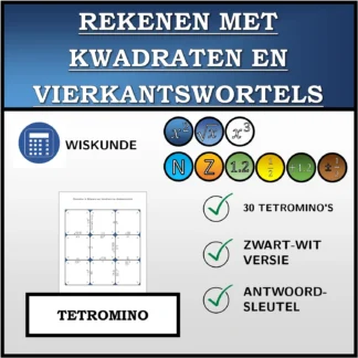 Tetromino: Rekenen met kwadraten en vierkantswortels