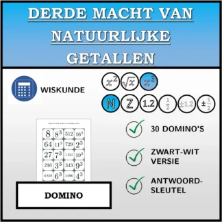 Domino: Derde macht van natuurlijke getallen