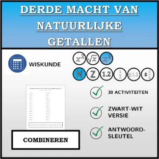Combineeroefening: Derde macht van natuurlijke getallen