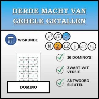 Domino: Derde macht van gehele getallen
