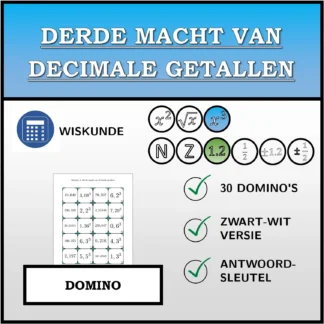 Domino: Derde macht van decimale getallen