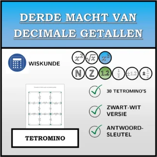 Tetromino: Derde macht van decimale getallen