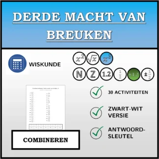 Combineeroefening: Derde macht van breuken