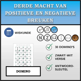 Domino: Derde macht van positieve en negatieve breuken