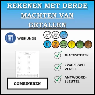 Combineeroefening: Rekenen met derde machten van getallen