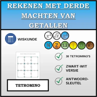 Tetromino: Rekenen met derde machten van getallen
