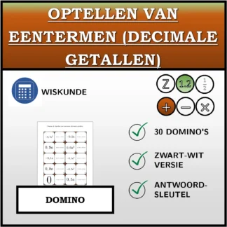 Domino: Optellen van eentermen (decimale getallen)