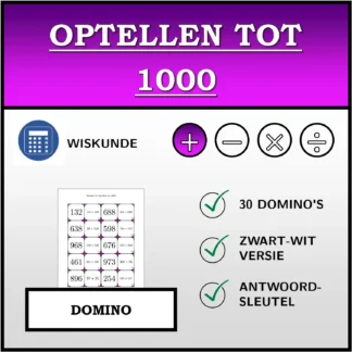 Domino: Optellen tot 1000