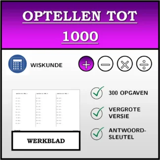 Werkblad: Optellen tot 1000