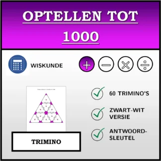 Trimino: Optellen tot 1000