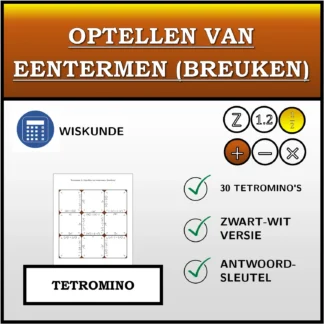 Tetromino: Optellen van eentermen (breuken)