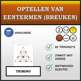 Trimino: Optellen van eentermen (breuken)