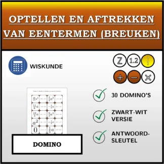 Domino: Optellen en aftrekken van eentermen (breuken)