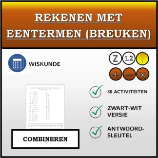 Combineeroefening: Rekenen met eentermen (breuken)
