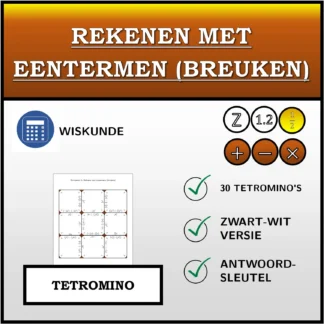 Tetromino: Rekenen met eentermen (breuken)
