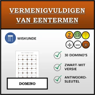 Domino: Vermenigvuldigen van eentermen