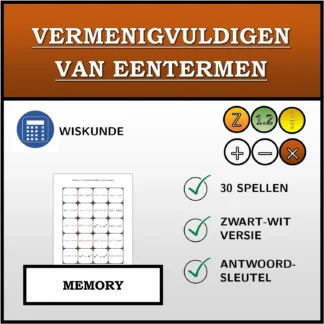Memory: Vermenigvuldigen van eentermen