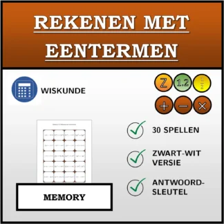 Memory: Rekenen met eentermen