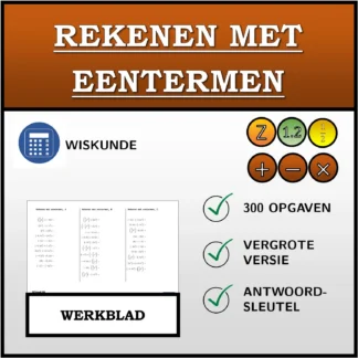 Werkblad: Rekenen met eentermen