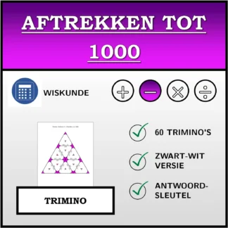Trimino: Aftrekken tot 1000