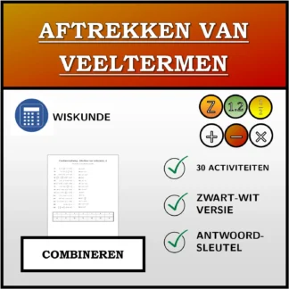 Combineeroefening: Aftrekken van veeltermen