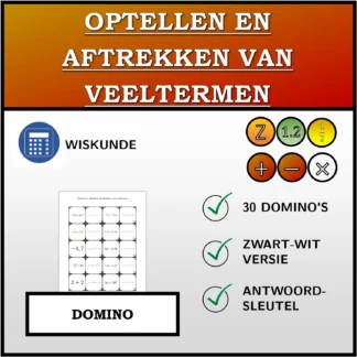 Domino: Optellen en aftrekken van veeltermen