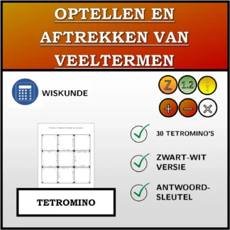 Tetromino: Optellen en aftrekken van veeltermen