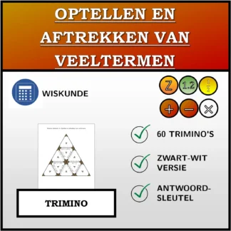 Trimino: Optellen en aftrekken van veeltermen