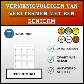 Tetromino: Vermenigvuldigen van veeltermen met een eenterm