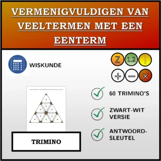Trimino: Vermenigvuldigen van veeltermen met een eenterm