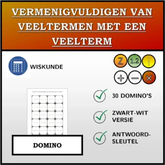 Domino: Vermenigvuldigen van veeltermen met een veelterm