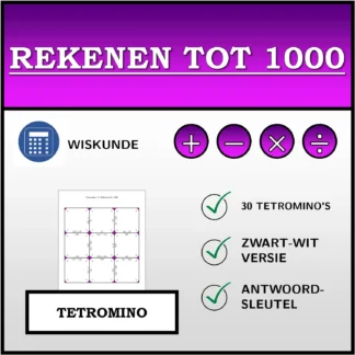 Tetromino: Rekenen tot 1000