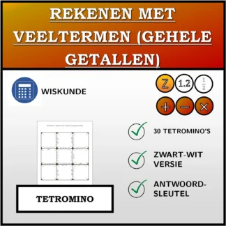 Tetromino: Rekenen met veeltermen (gehele getallen)