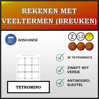 Tetromino: Rekenen met veeltermen (breuken)