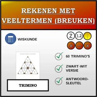 Trimino: Rekenen met veeltermen (breuken)
