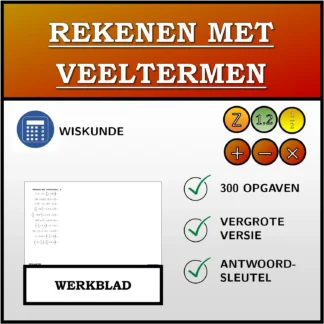 Werkblad: Rekenen met veeltermen