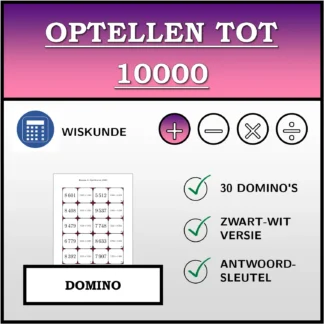 Domino: Optellen tot 10000