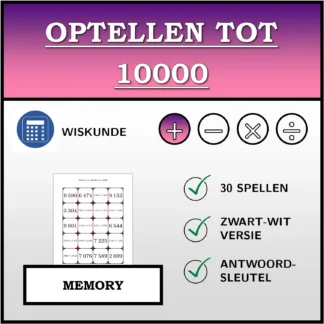 Memory: Optellen tot 10000