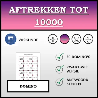 Domino: Aftrekken tot 10000