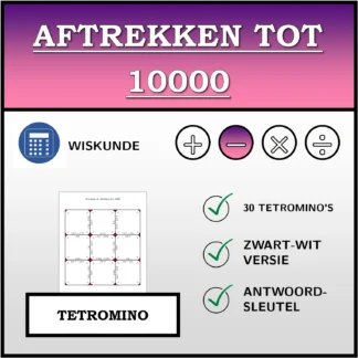 Tetromino: Aftrekken tot 10000