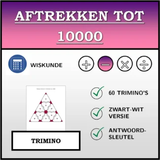 Trimino: Aftrekken tot 10000