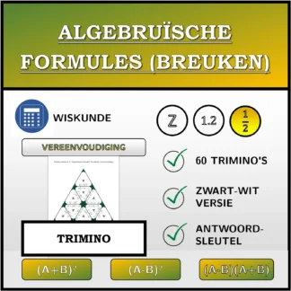 Trimino: Algebruïsche formules (breuken), vereenvoudiging